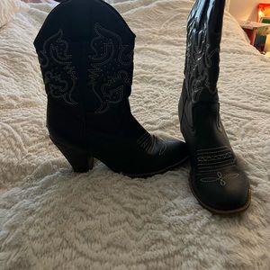 Navy cowboy boots